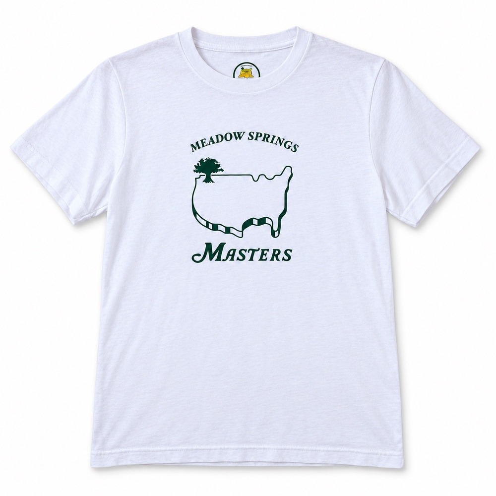 Meadow Springs Masters T-Shirt S White Excellent Golf Graphic Tee